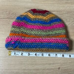 Hand‎ Knitted Wool Hat. See photos for measurements!
